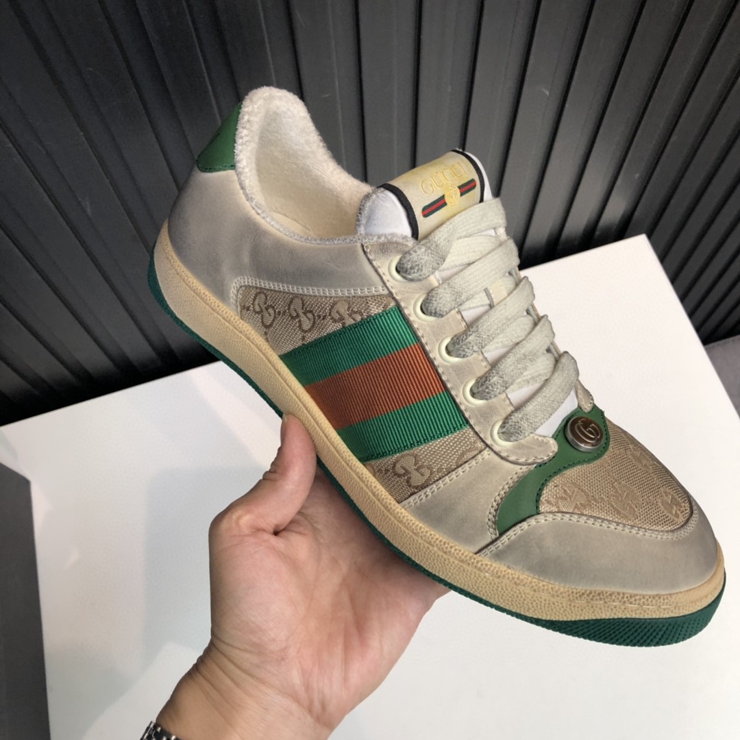Gvc*1 Women’s GG Screener Distressed Green Orange For Women 570443 9Y920 9666