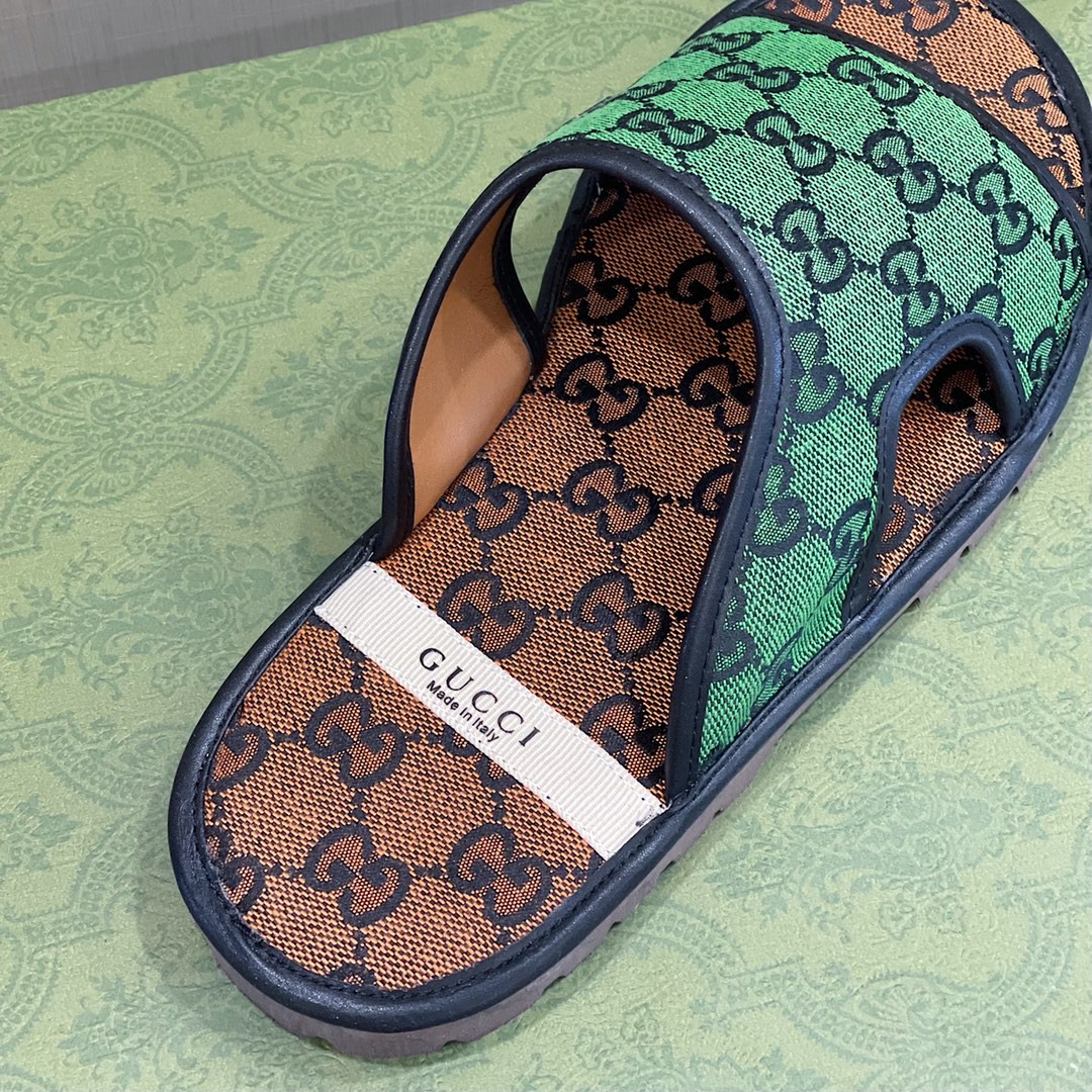 Gvc*1 Men’s GG Svp*me Slide Sandal Orange And Green For Men ‎624879