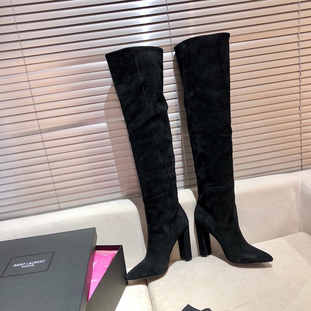 Sa1nt Lau*nt Women’s High Boots Black For Women Y51
