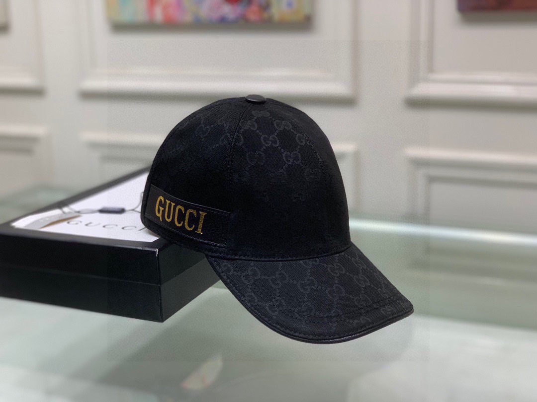 Gvc*1 GG Baseball Hat Black GG Hat