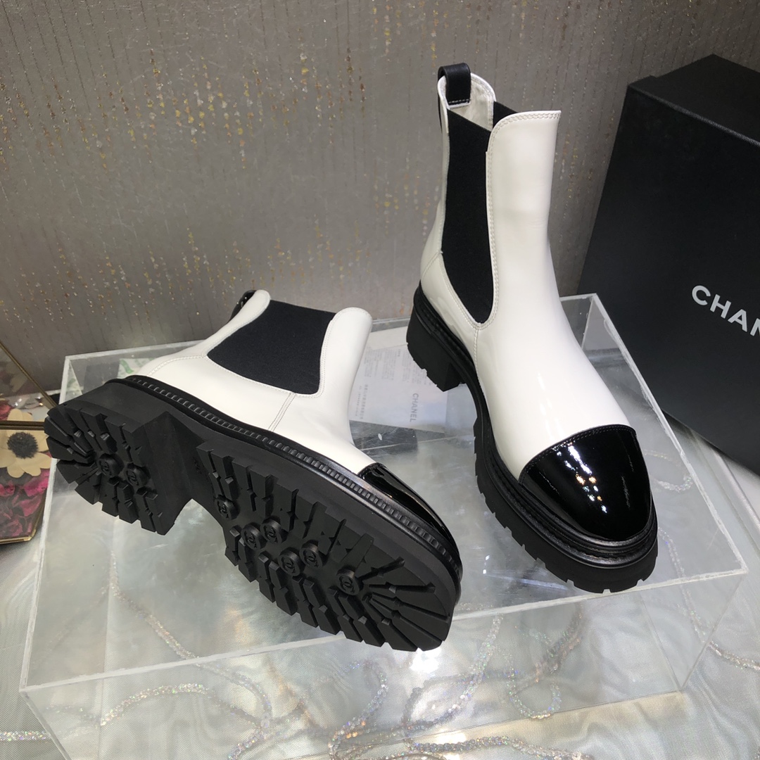 Ch**el Women’s Ankle Boots White For Women 0,7in/ 2cm