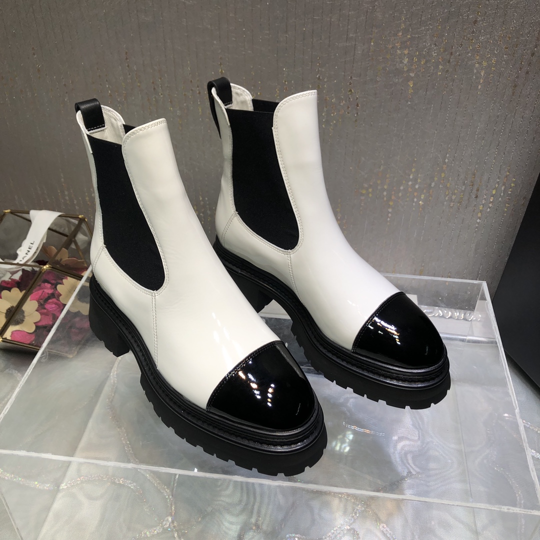 Ch**el Women’s Ankle Boots White For Women 0,7in/ 2cm