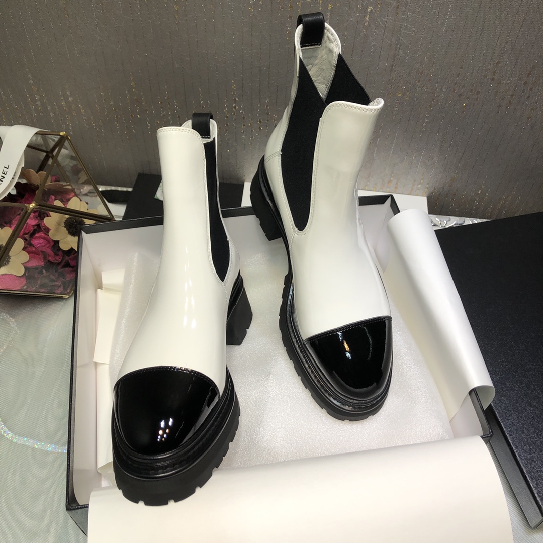 Ch**el Women’s Ankle Boots White For Women 0,7in/ 2cm