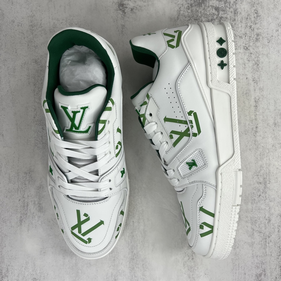 L0vis Vvtt0n Women’s LV Trainer Sneaker Green For Women LV 1AAGXF