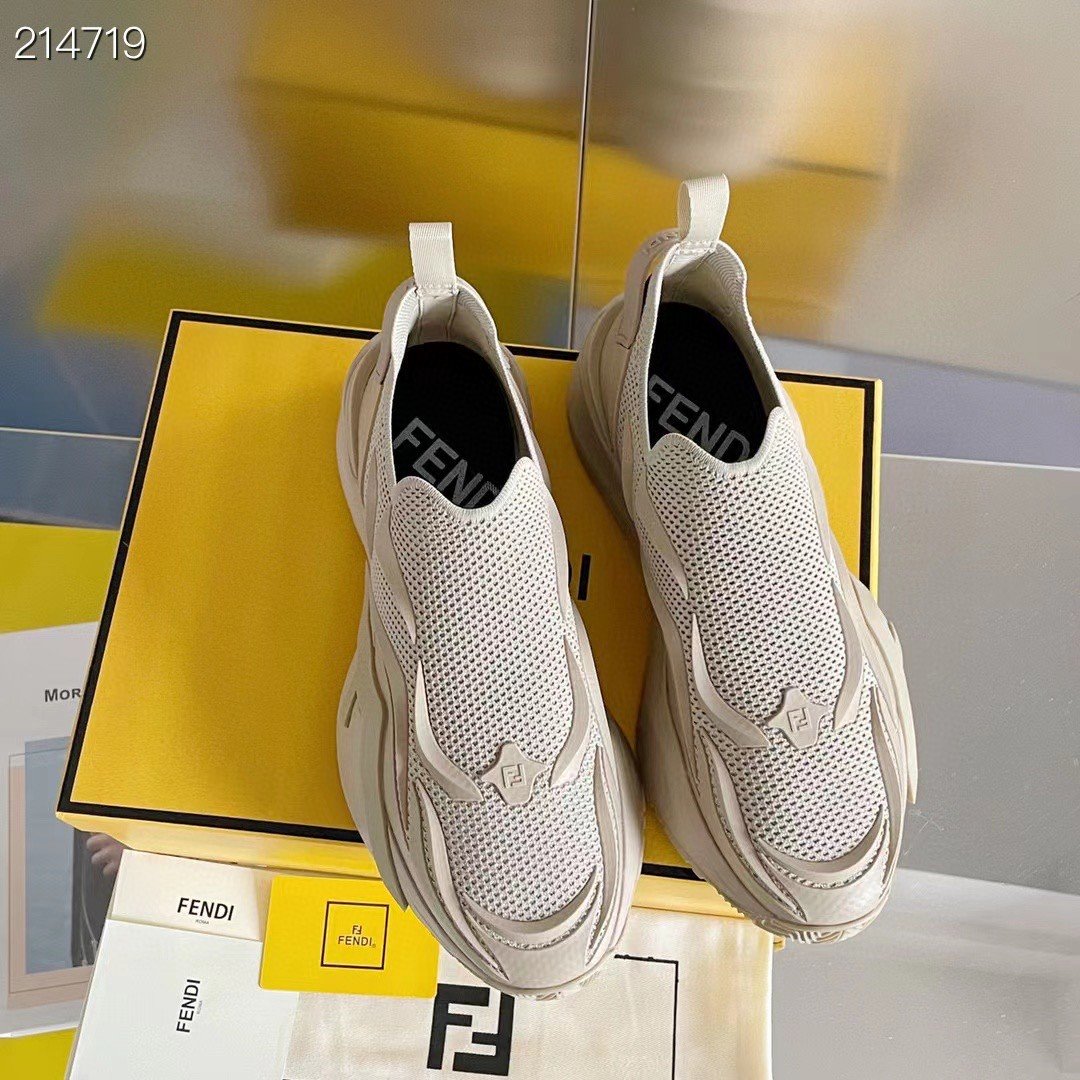 F**di Flow Beige Sneakers For Men 7E1504AHI8F0EJB