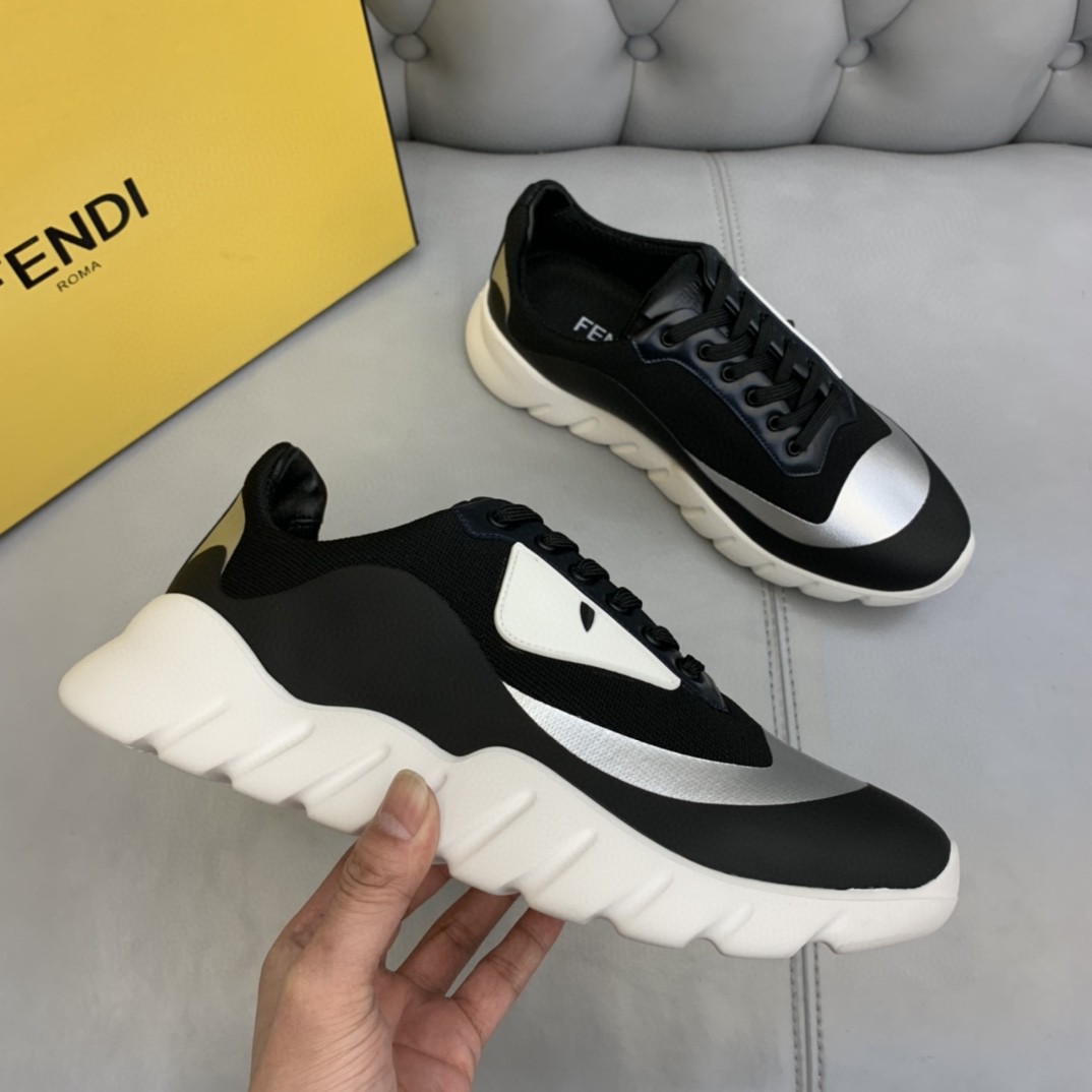 F**di Force Low Tops Sneakers Black/Grey For Men