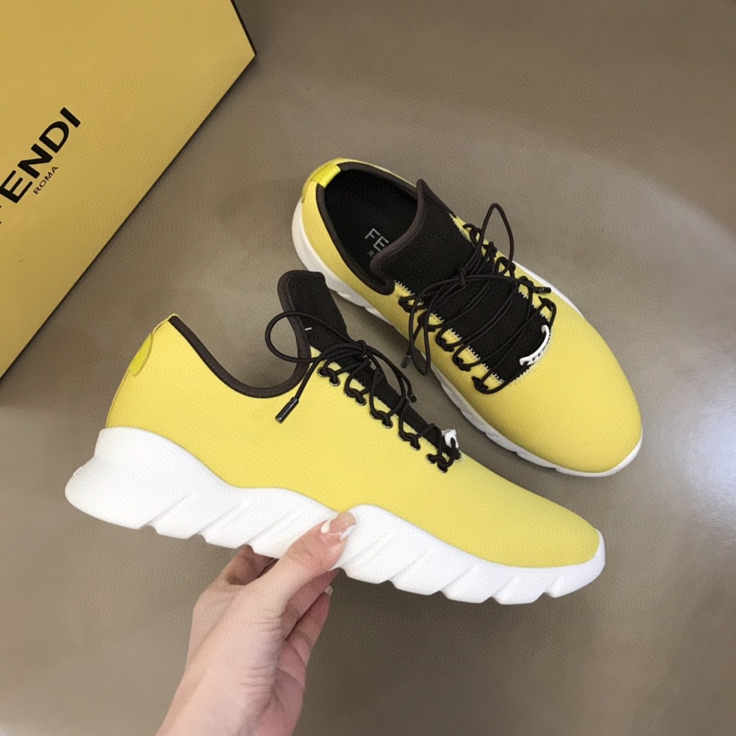F**di Force Low Tops Sneakers Light Yellow For Men