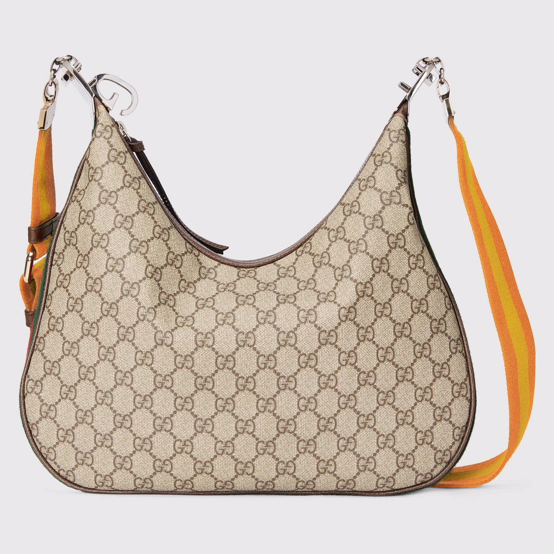 Gvc*1 Atache Large Shoulder Bag Beige And Multicolor For Women, Women’s Bags 13.8in/35cm GG 702823 96GRN 4091