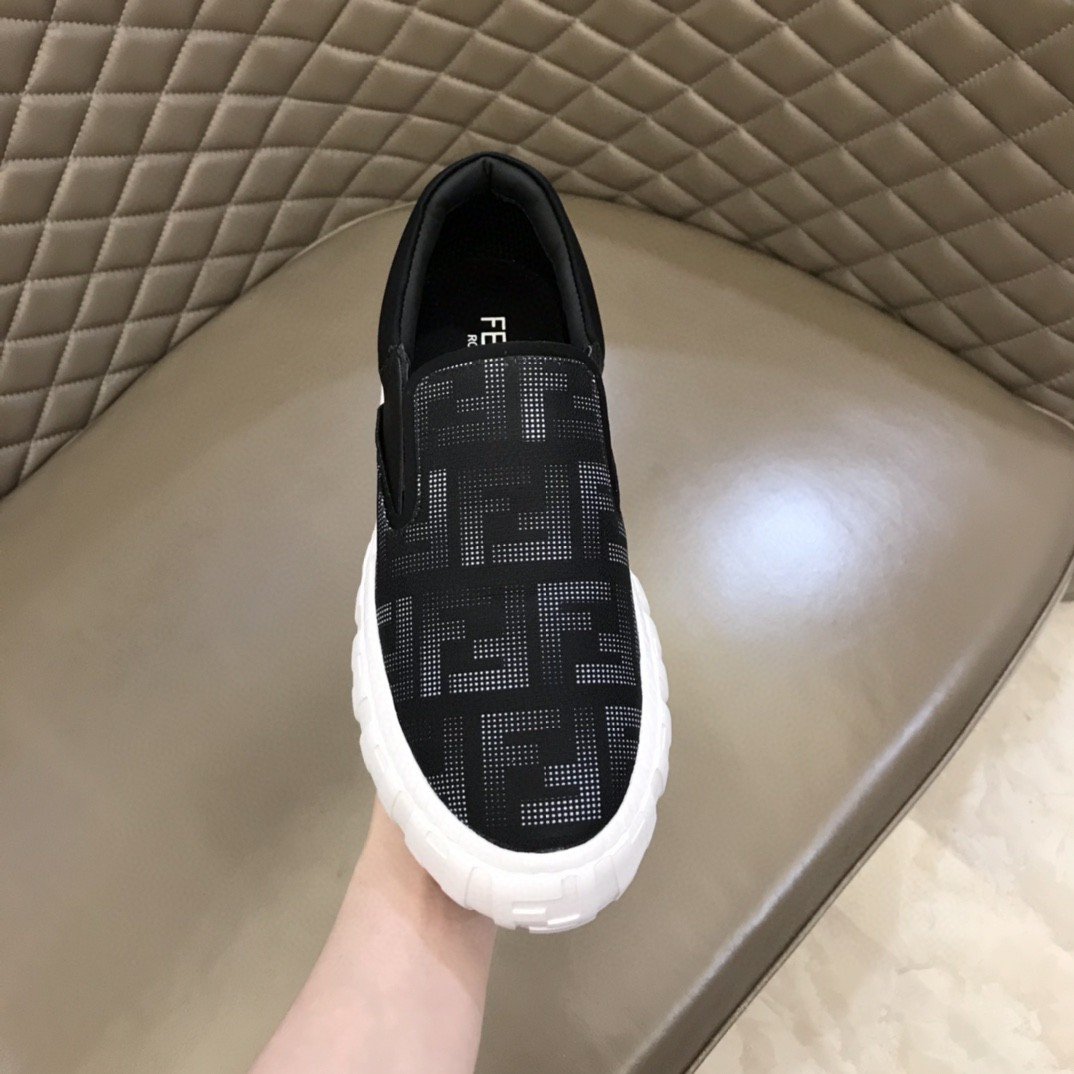 F**di Force Slip On Sneakers Black For Men 7E1454AD77F13RZ