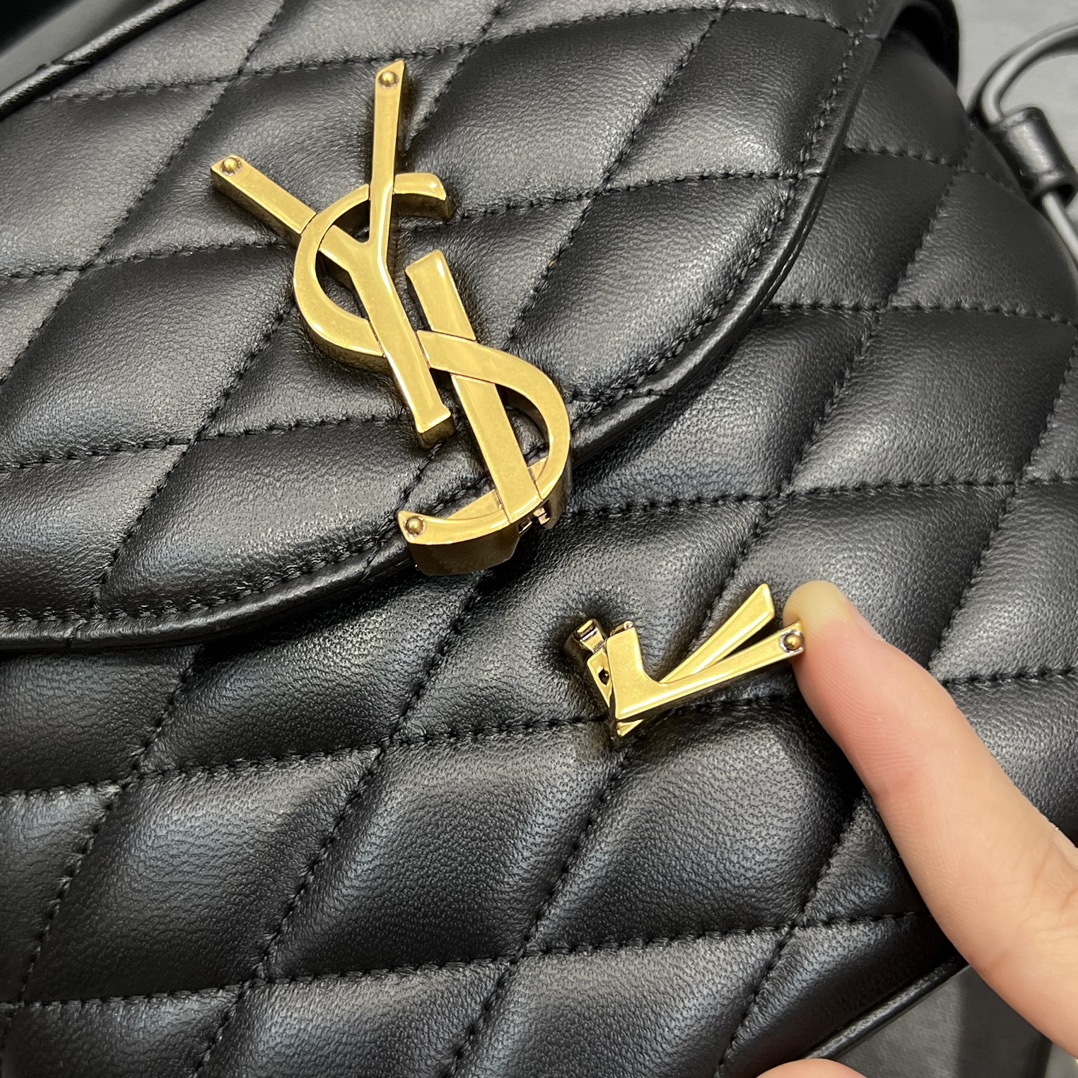 Sa1nt Lau*nt June Box Bag Black For Women, Women’s Bags 7.5in/19cm Y51 7100801EL071000