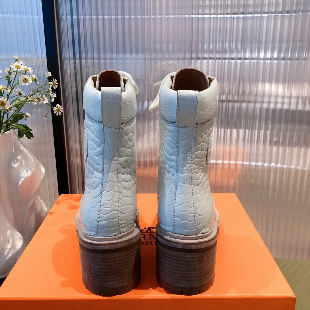H**me5 Fresh Ankle Boots White For Women 1.6in/4cm