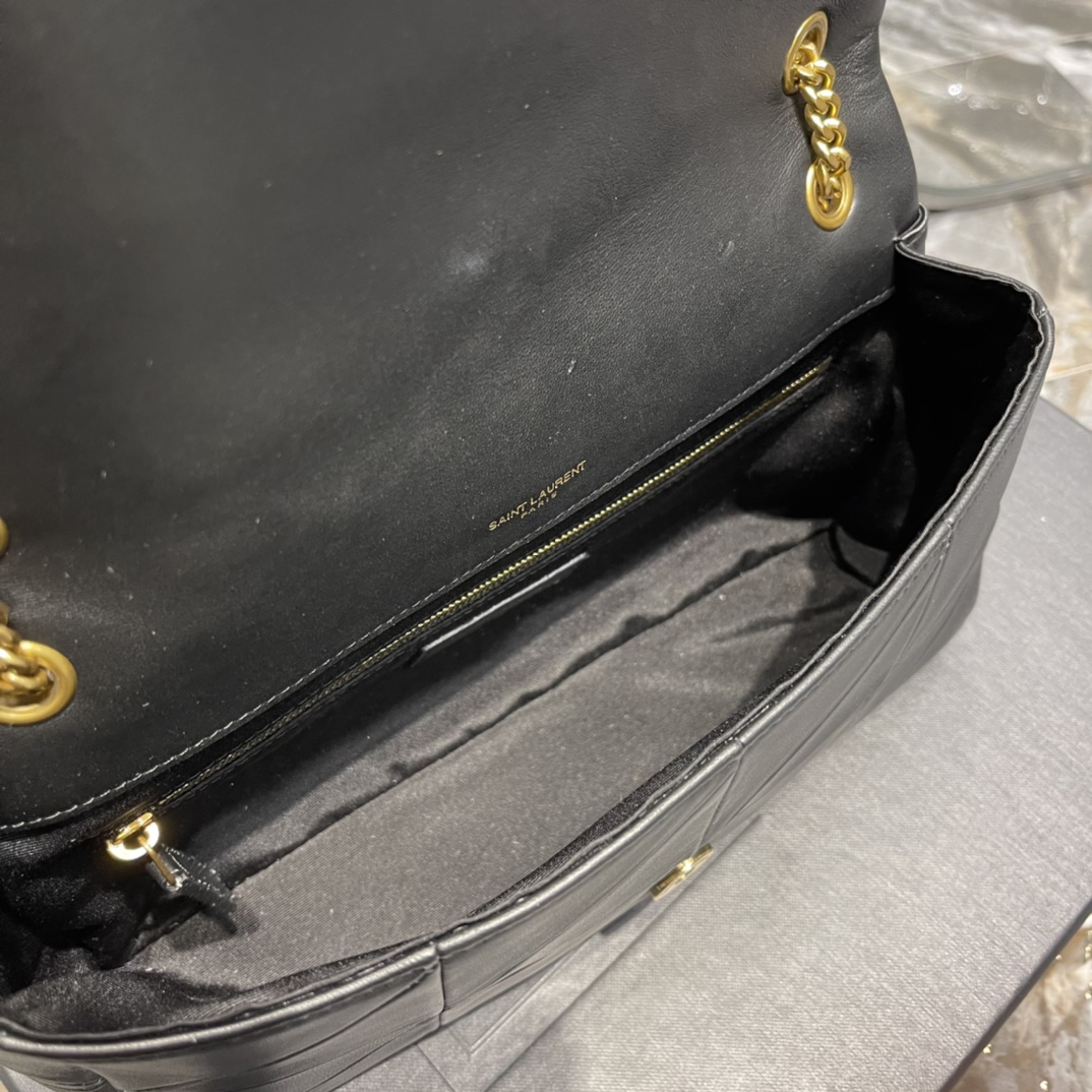 [True-to-ORIGINAL] Sa1nt Lau*nt Jamie Medium Chain Bag Black For Women 9.8in/25cm